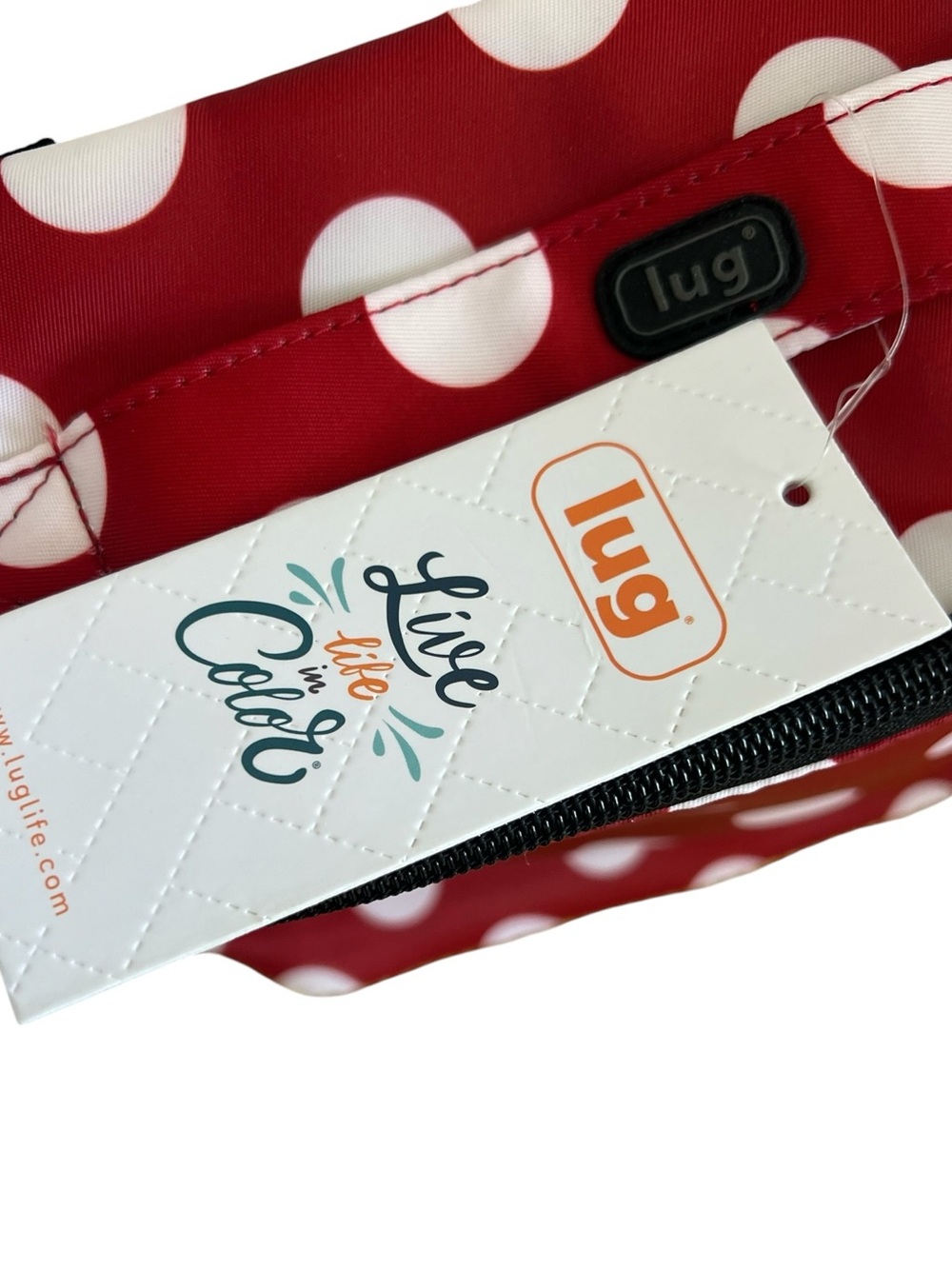 Lug | Dolly Red Polka Dot Red & White Plastic Lined Cosmetic Bag 
▪️P85 - Picture 5 of 7